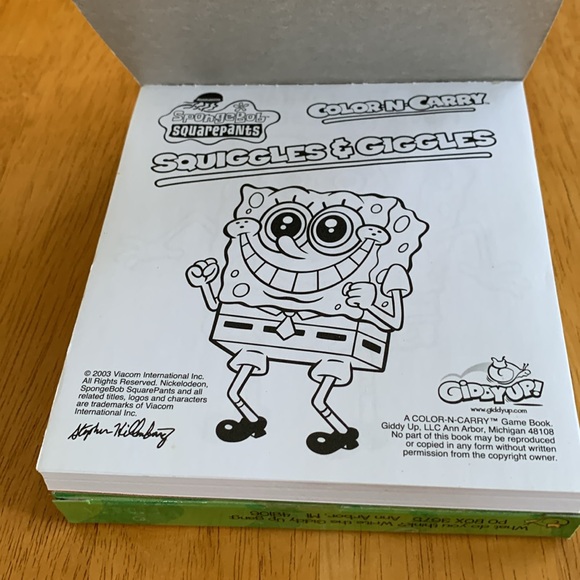 ✋SpongeBob Squarepants Color-N-Carry Activity Traveler New, but No Markers - Picture 7 of 14